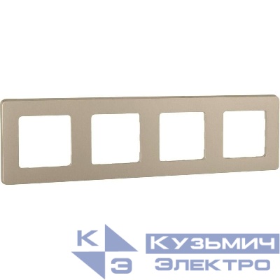 Рамка 4-м СП Inspiria IP20 шампань IEK 673968