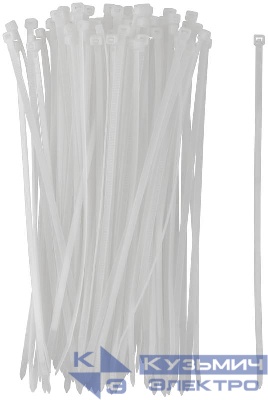 Хомут для проводов 4.8х250мм нейлон. бел. (уп.100шт) FIT 60375