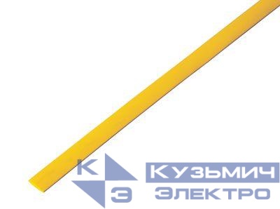 Трубка термоусадочная ТУТ нг 6.0/3.0 желт. 1м Rexant 20-6002