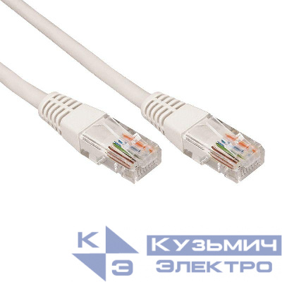 Патч-корд UTP кат.5 1.0м сер. Rexant 18-1002