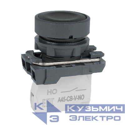 Кнопка OptiSignal D22 C5-P-210 черн. пластик 1НО XB5AA21 КЭАЗ 332180