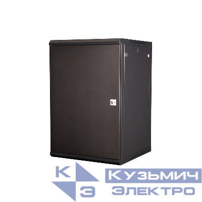 Шкаф телекоммуникационный настен. 19дюйм 18U 901х600х600мм дверь метал. черн. Datarex DR-645101