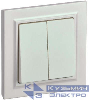 Выключатель 2-кл. СП BRITE ВСР10-2-0-БрЖ 10А в сборе жемчуж. IEK BR-V20-0-10-K36-F