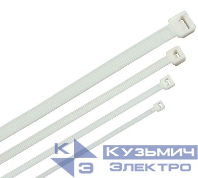 Хомут морозостойкий Хкм 4.8х200мм бел. (уп.100шт) IEK UHH33-D048-200-100-K01