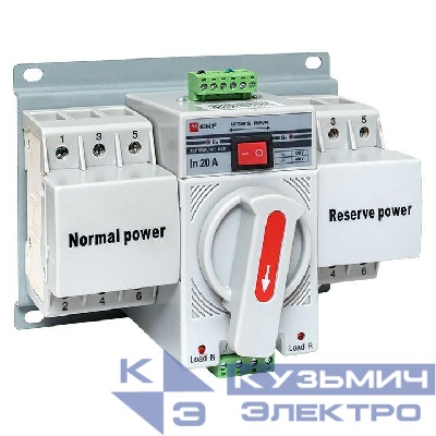 Устройство автоматического ввода резерва АВР 3п C 20А 400В MCB PROxima EKF ats-mcb-20c-3p-pro