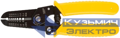 Клещи для снятия изоляции диаметр проводов 0.6-2.6мм профи пластиковая ручка 170мм FIT 60020