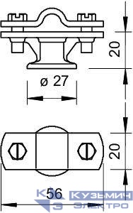 Держатель проволоки d8-10мм с перемыч. Тип:113 Z8-10 OBO 5229960