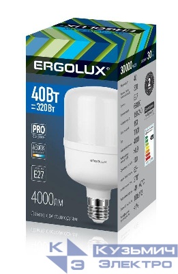 Лампа светодиодная LED-HW-40W-E27-6K PRO 40Вт 6500К холод. бел. E27 4000лм 150-270В Ergolux 14328