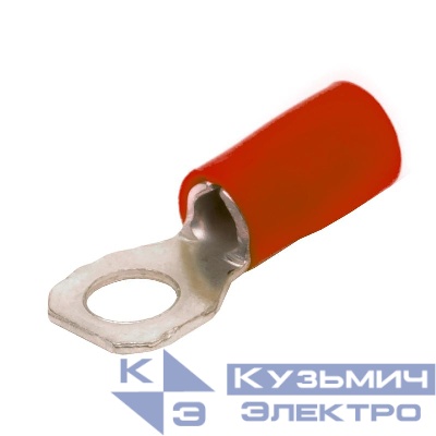 Наконечник кольц. изол. 0.25-1.5кв.мм отв. d6.2мм кр. (уп.100шт) DKC 2A6P