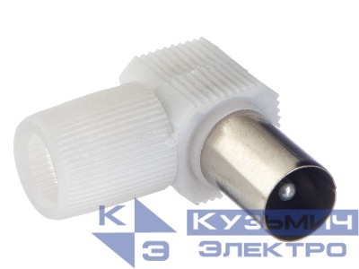 Штекер ТV угловой, белый, NETKO Optima