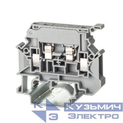 Клемма для предохранителя винтовой зажим 2 точки подключения 4кв.мм сер. DKC TUR-4-HESI