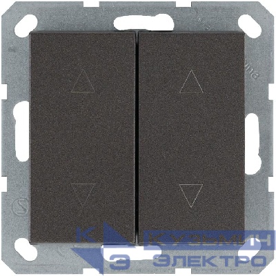 Выключатель для жалюзи 2-кл. 10А IP20 механизм мокко Jasmart G3028Z