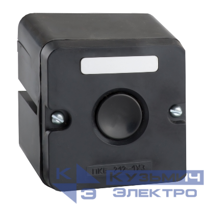 Пост кнопочный ПКЕ-212 1 У3 IP40 черн. кнопка КЭАЗ 150746