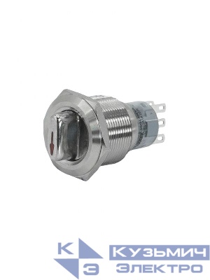 Переключатель GQ22-L-22X/33/S IP40 2НО+2НЗ на 3 положения без фиксации I-O-II d22мм метал. Электротехник ET259213