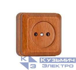 Розетка 1-м ОП Олимп 16А IP20 без заземл. еврослот бук UNIVersal 7946789