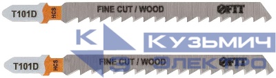Полотно по дереву HCS шлифованные под свободным углом зубья 100/74/4мм (T101D) (уп.2шт) FIT 40897