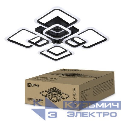 Светильник светодиодный ELEGANT ARIS-120В 120Вт 230В 3000-4000-6500К 8400лм 590х590х130мм с пультом ДУ IN HOME 4690612035437