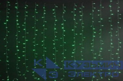 Гирлянда "Занавес" LDCL544-G-E 544 зел. светодиодов 1.5х2.2м 16 нитей соединяемый до 8шт для помещений SHLights 4690601035578