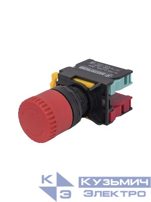 Выключатель кнопочный ВК22-ES445 1НО+1НЗ гриб с фиксацией 30мм d22мм IP65 красн. Электротехник ET020019