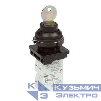 Переключатель ПЕ-171 исп.2 1з+1р 10А 660В замок на 2 положения 0 +90град. (ключ в положении "включено" не вынимается) IP40 Электротехник ET514794