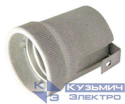 Патрон резьбовой V03-CR-SH-E27 E27 220В 4А с держателем керам. Volsten 12229