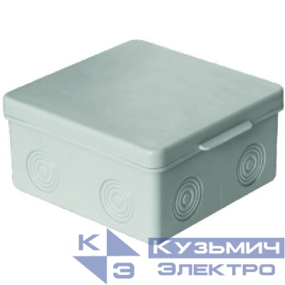 Коробка распаячная ОП 100х100х50мм без гермовводов сер. Урал Пак КО-53117100-060