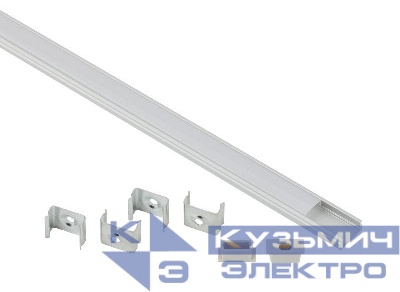 Комплект с накладным анодир. профилем CAB262 16х6мм 2м 1506 Эра Б0039463