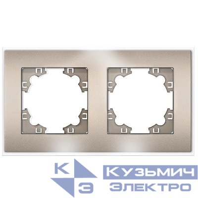 Рамка 2-м Афина стеклянная шампань UNIVersal 2279