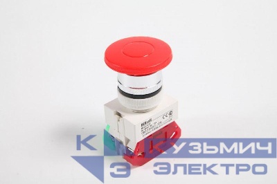 Выключатель кнопочный "Грибок" AE ВК-22 d22мм с фиксацией красн. DEKraft 25038DEK