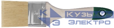 Кисть флейцевая "Хард" натуральная светлая щетина деревянная ручка 2дюйм (50мм) FIT 01075