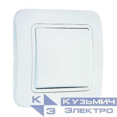 Переключатель проходной 1-кл. 1п 1мод. СП Lillium 10А IP20 бел./бел. Makel 70005