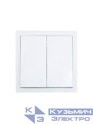 Выключатель 2-кл. СП ZIMA IP20 10А безвинт. зажим бел. LEZARD 704-0288-101QC