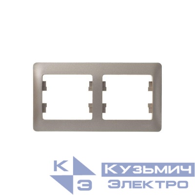 Рамка 2-м Glossa горизонт. титан SE GSL000402
