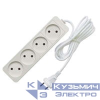 Удлинитель 4х3м без заземл. 10А IP20 2.2кВт ПВС Союз 481S-1403