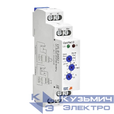 Реле контроля уровня OptiRel D LVL-S-240U-1 с датчиком 1.5м 10А 1СО 24-240АС/DC КЭАЗ 332024