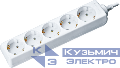 Удлинитель 5х3м с заземл. 16А IP20 94 186 NPE-S-05-300-E-3х1 ПВС 3х1 Navigator 94186