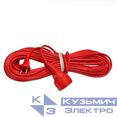 Удлинитель-шнур 1х20м без заземл. 10А IP20 2.2кВт ПВС 2х1 DOMTOK 2489