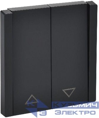 Выключатель жалюзи СП FORTE&PIANO 10А FP111 черн. IEK FP-V15-0-10-1-K02