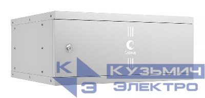 Шкаф телекоммуникационный настенный разборный LIGHT WSC-05D-4U55/45m 19дюйм 4U дверь метал. сер. Cabeus 10185c
