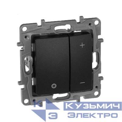 Механизм светорегулятора нажимного СП Etika 400Вт антрацит IEK 672618