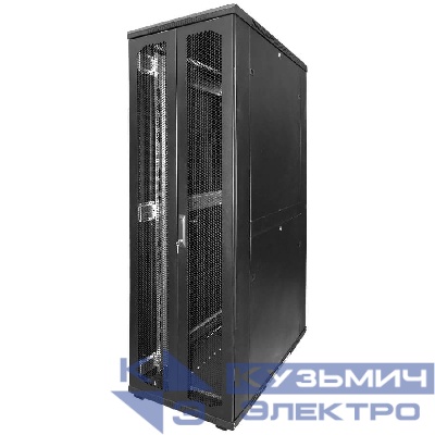 Шкаф напольный 42U Netko (800х1200х2060), модуль на 6 вентиляторов, передняя дверь металлическая двойная распашная, задняя металлическая перфорированная, чёрный (упакован в 4 коробки)