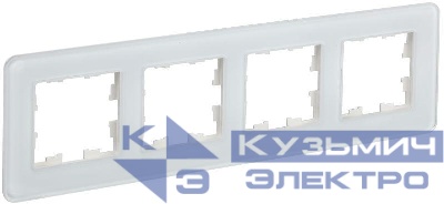 Рамка 4-м BRITE РУ-4-2-Бр стекло бел. RE IEK BR-M42-G-41-K01