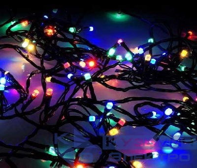 Гирлянда "Нить" DC-LD120-M-E 120 LED мульти уличная колпачек "кристалл" SHLights 4690601042910