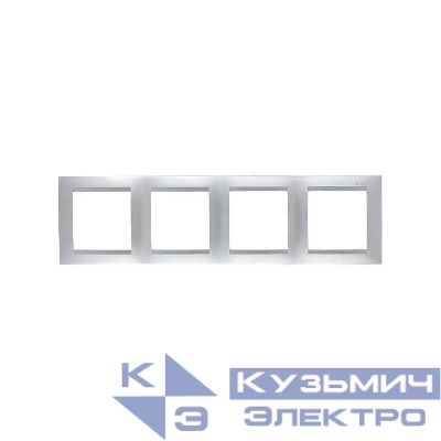 Рамка 4-м Simon15 алюм. Simon 1500640-033