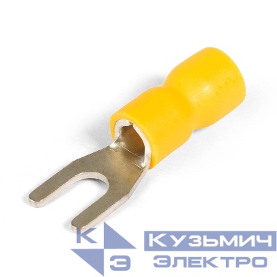 Наконечник кабельный вилочный изолированный НВИ 6.0-4 EasyFix КВТ 90904