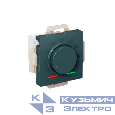 Механизм термостата ATLASDESIGN электрон. теплого пола с датчиком 10А изумруд SchE ATN000835