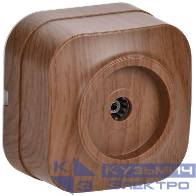 Розетка телевизионная TV 1-м ОП Glory РТВ20-ХД дуб IEK EAH10-K24