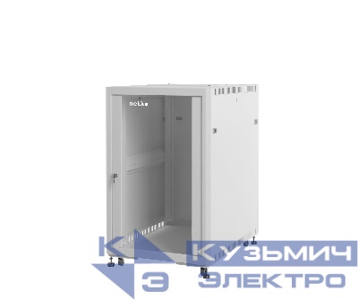 Шкаф напольный 19" Netko 18U серия Optima (600х800х957), передняя дверь стекло, серый, разобранный (упакован в 3 коробки)