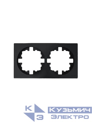 Рамка 2-м OSEN горизонт. квадрат черн. бархат LEZARD 743-4200-147