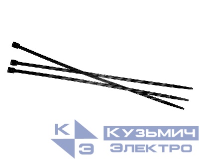 Стяжка нейлоновая 200*3,6 / 100 шт / светостойкая (черная), NETKO Optima "SZ"